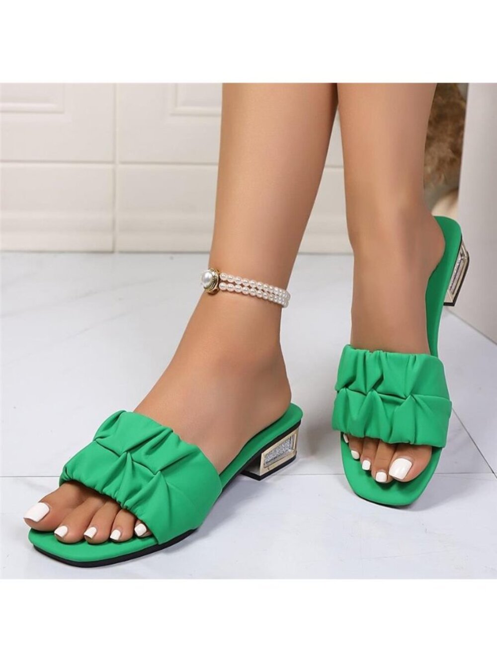 Open Toe Block Heels Sandals